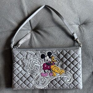 Vera Bradley Disney Quilted Wristlet with Mickey and Pluto Embroidery